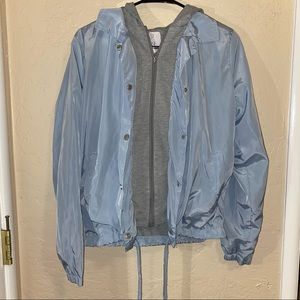 baby blue windbreaker from tillys